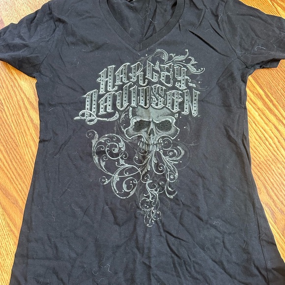 Harley-Davidson Black Lace Tank Top and tee shirt - Picture 4 of 5